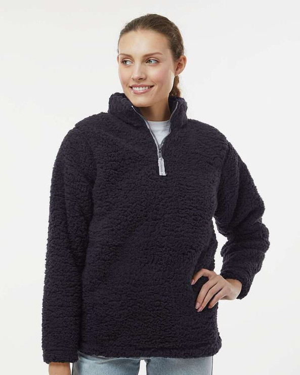 J. America 8451 - Women’s Epic Sherpa Quarter-Zip Pullover