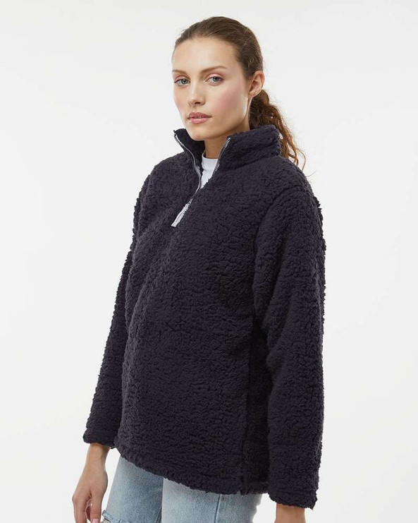 J. America 8451 - Women’s Epic Sherpa Quarter-Zip Pullover