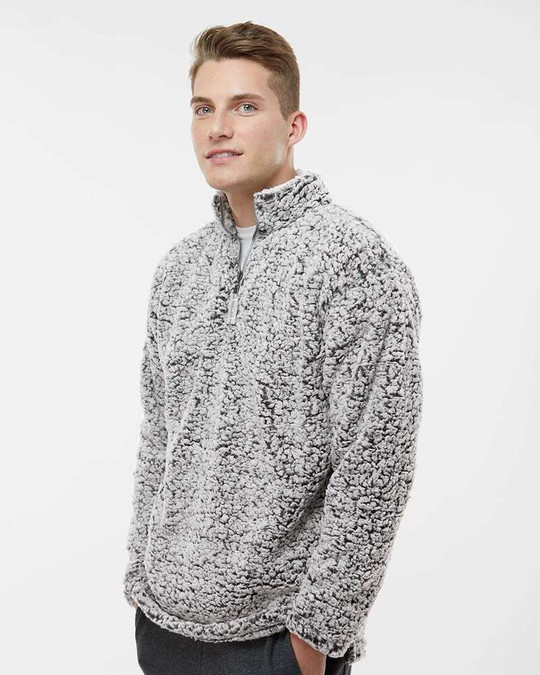J. America 8454 - Sherpa Quarter-Zip Pullover
