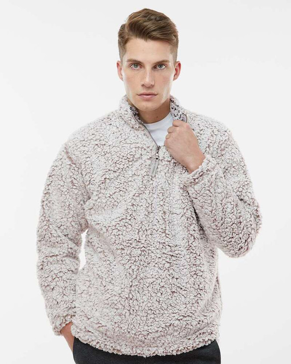 J. America 8454 - Sherpa Quarter-Zip Pullover