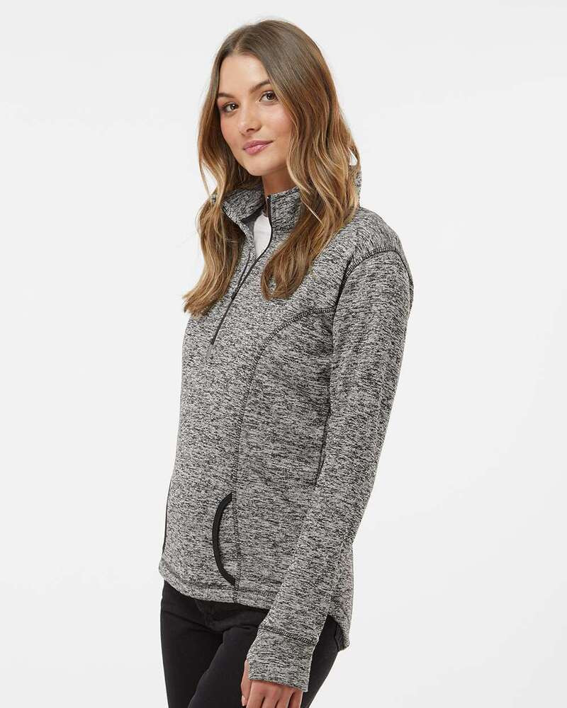 J. America 8617 - Ladies' Cosmic Fleece Quarter Zip Pullover