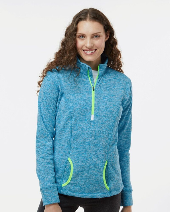 J. America 8617 - Ladies' Cosmic Fleece Quarter Zip Pullover