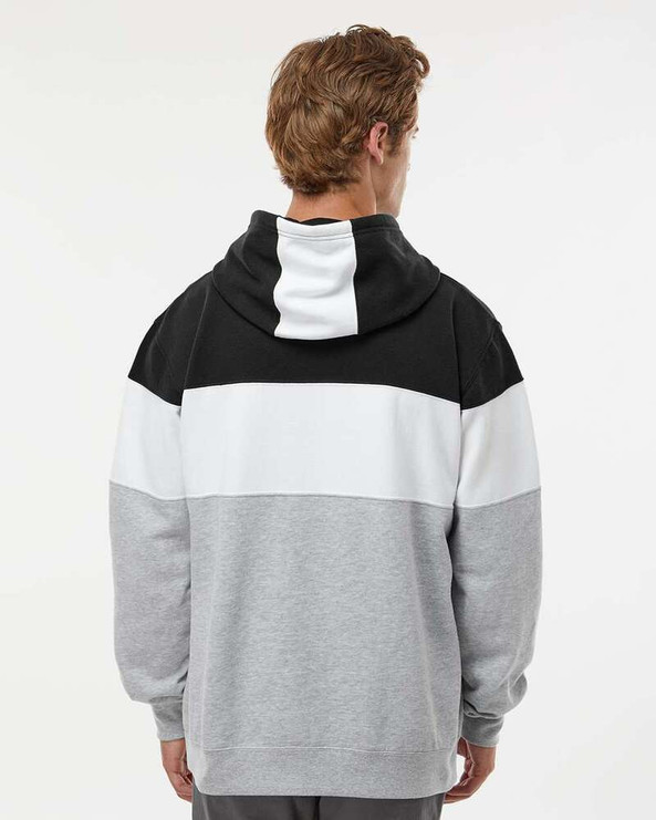 J. America 8644 - Varsity Fleece Colorblocked Hooded Sweatshirt