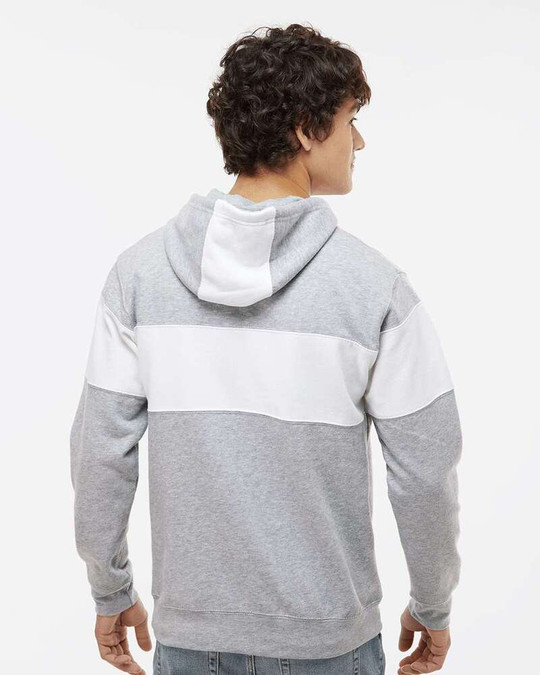 J. America 8644 - Sudadera con capucha de vellón con bloques de color Varsity