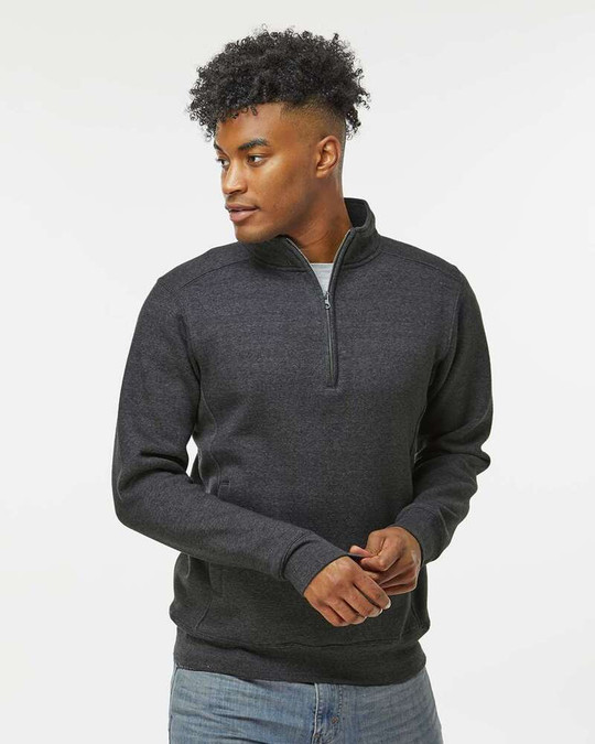 J. America 8717 - Heavyweight Fleece Quarter-Zip Sweatshirt