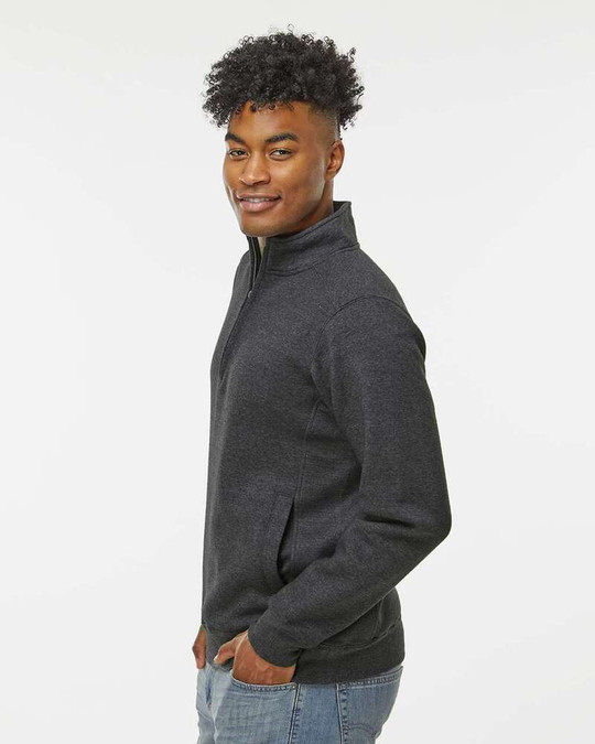J. America 8717 - Heavyweight Fleece Quarter-Zip Sweatshirt