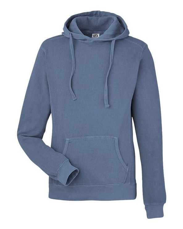 J. America 8730 - Pigment-Dyed Fleece Hooded Sweatshirt