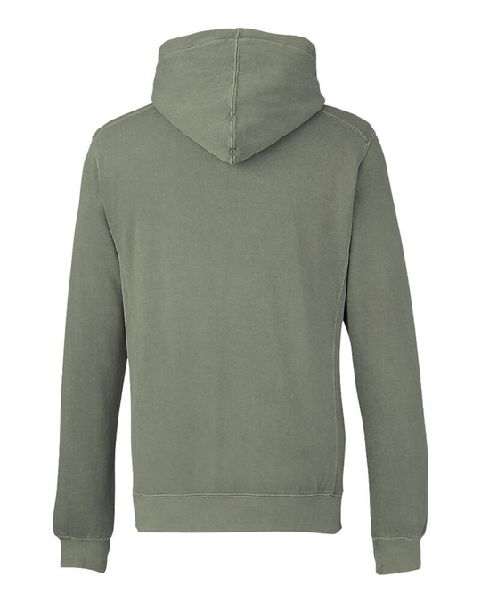 J. America 8730 - Pigment-Dyed Fleece Hooded Sweatshirt