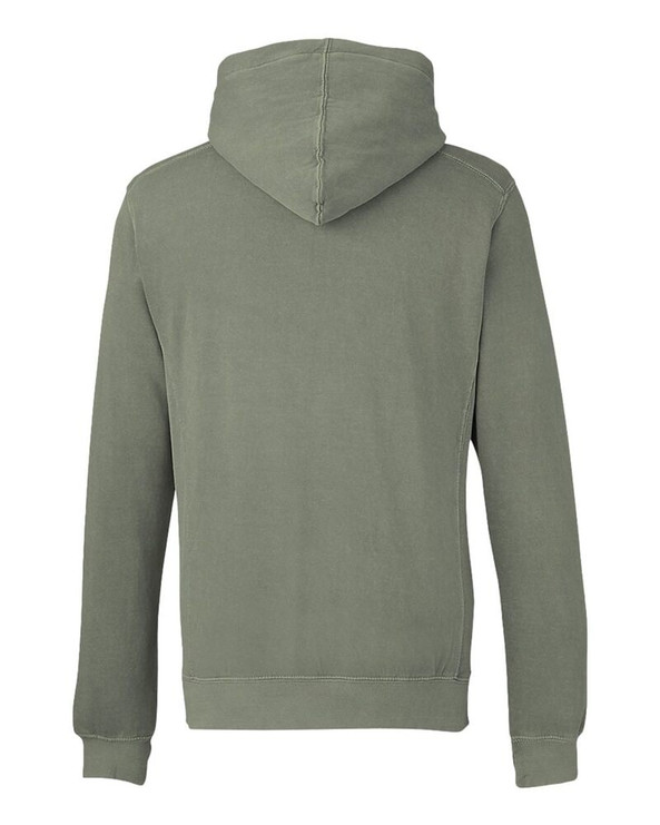 J. America 8730 - Pigment-Dyed Fleece Hooded Sweatshirt