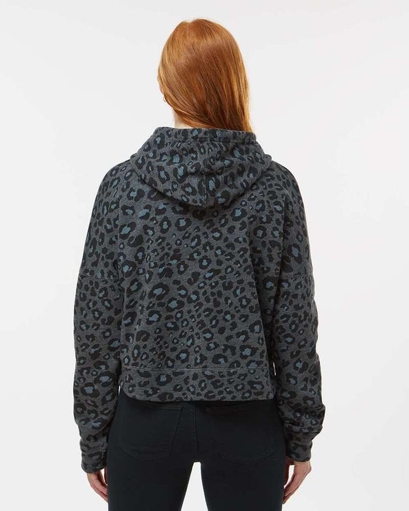 J. America 8853 - Women's Crop Hooded Sweatshirt