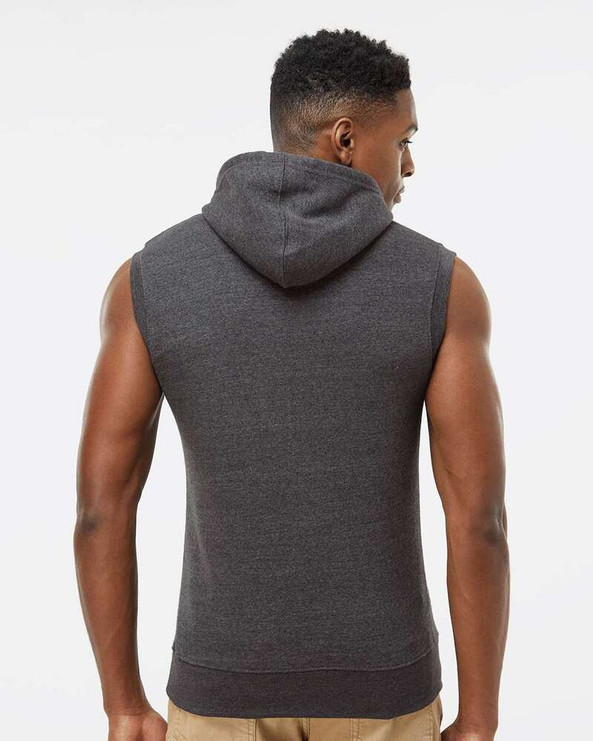 J. America 8877 - Triblend Sleeveless Hooded Sweatshirt