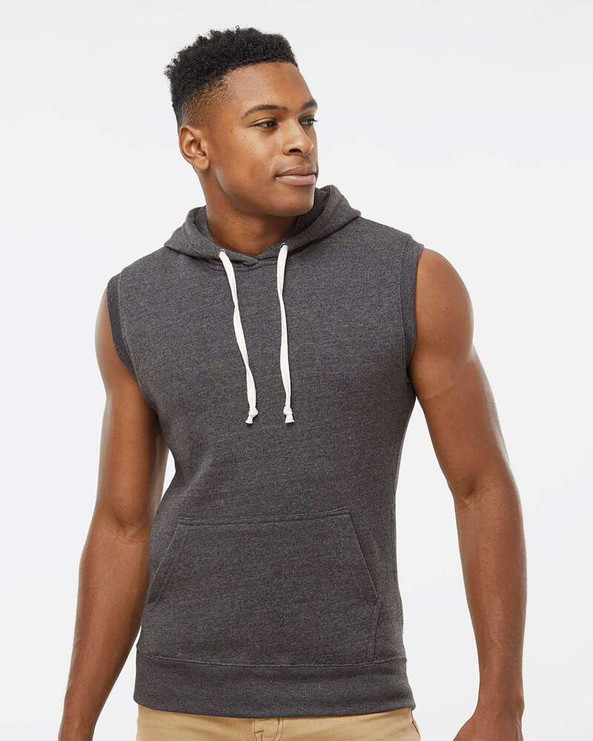 J. America 8877 - Triblend Sleeveless Hooded Sweatshirt