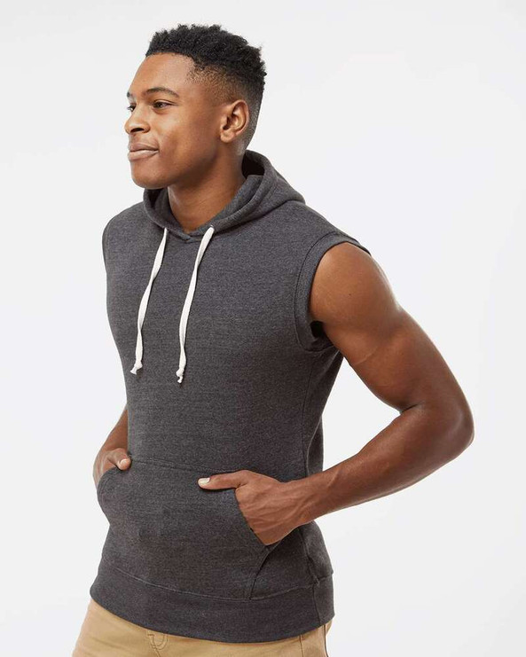 J. America 8877 - Triblend Sleeveless Hooded Sweatshirt