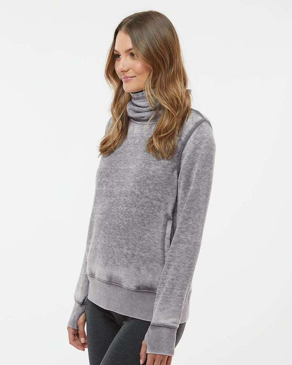 J. America 8930 - Women’s Zen Fleece Cowl Neck Sweatshirt