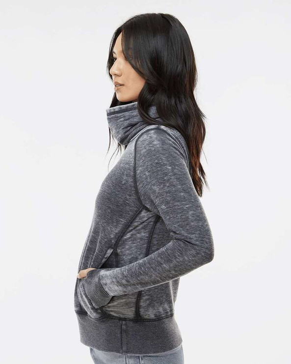 J. America 8930 - Women’s Zen Fleece Cowl Neck Sweatshirt