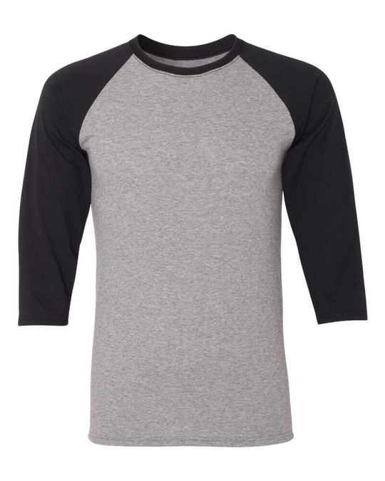 Jerzees 601RR - Camiseta de Béisbol Raglán de Tres Cuartos Triblend