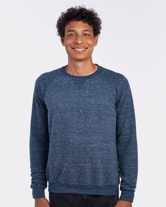 Jerzees 91MR - Sudadera Snow Heather French Terry de cuello redondo