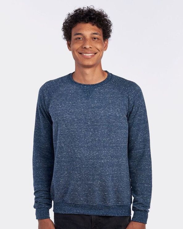 Jerzees 91MR - Sudadera Snow Heather French Terry de cuello redondo