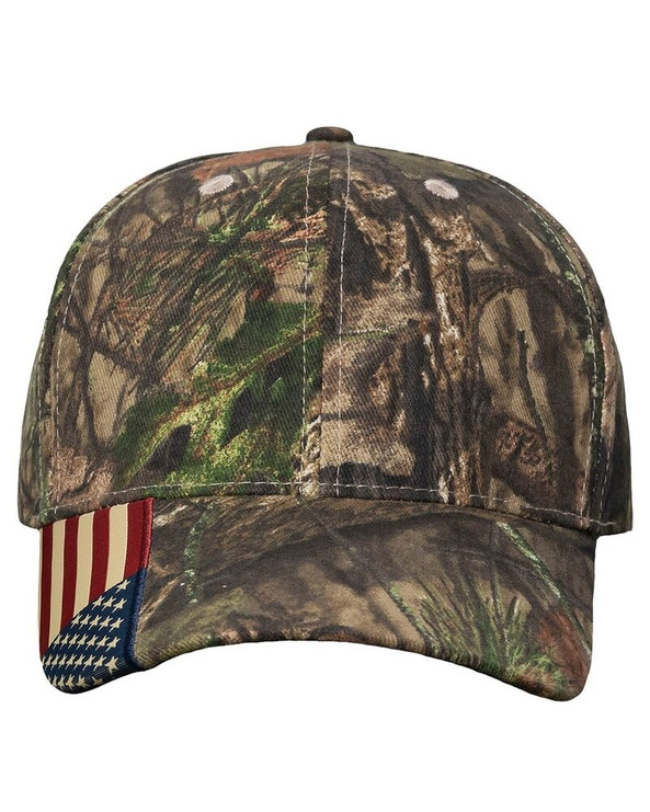 Kati LC350 - Camo Woven USA Flag Cap