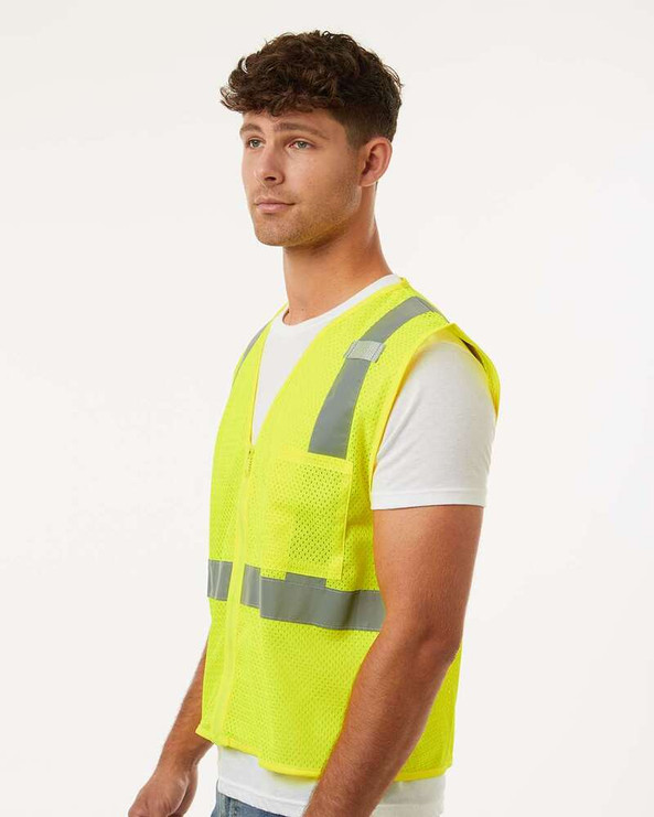 Kishigo 1089-1090 - Single Pocket Zipper Mesh Vest