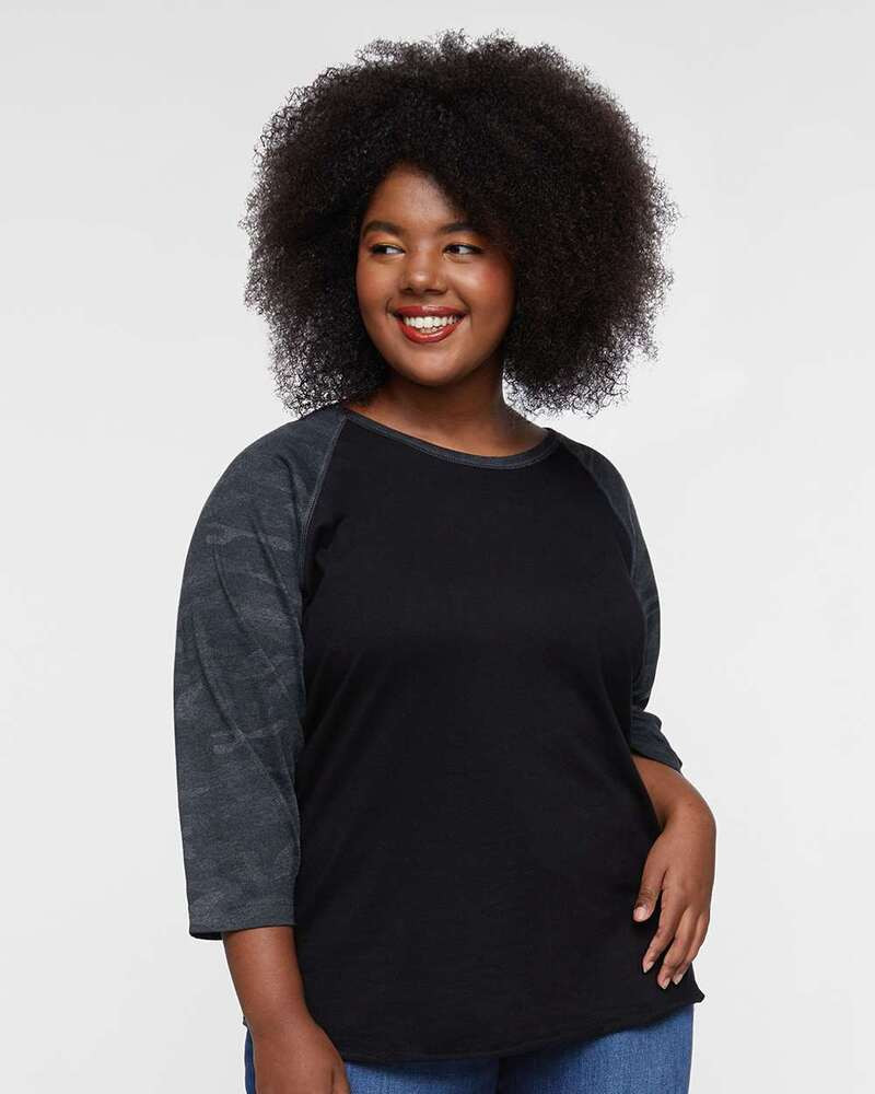 LAT 3530 - Remera jersey de baseball de manga tres cuartos