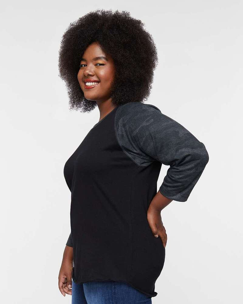 LAT 3530 - Remera jersey de baseball de manga tres cuartos