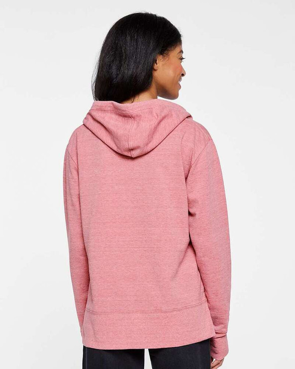 LAT 3536 - Sudadera con capucha de lavado vintage para mujer