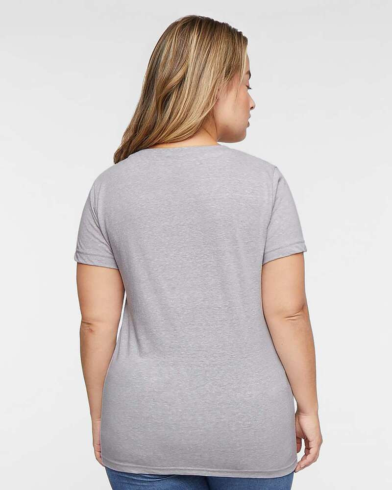 LAT 3591 - Camiseta de Jersey Melange Harborside con Cuello en V para Damas