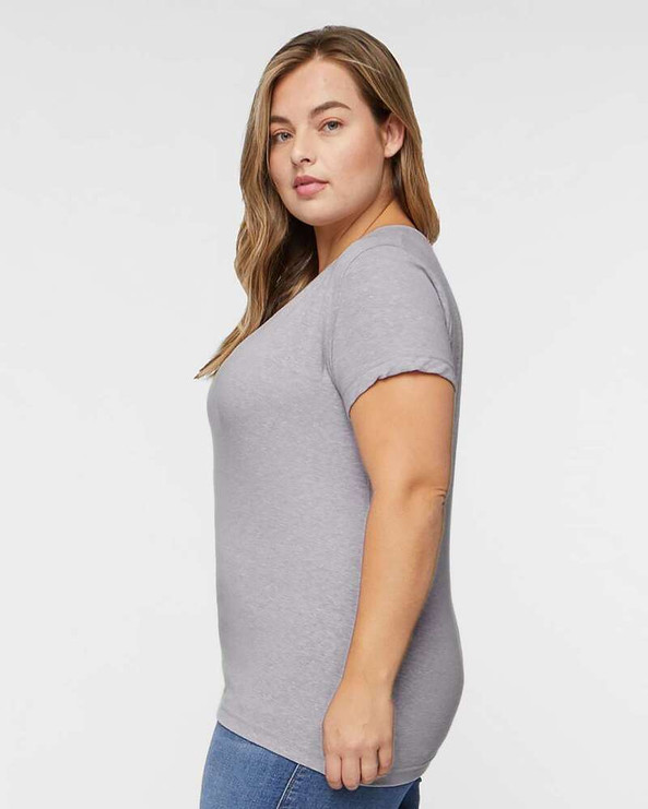 LAT 3591 - Ladies V-Neck Harborside Melange Jersey T-Shirt