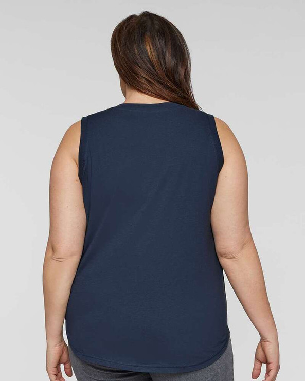 LAT 3892 - Women's Curvy Relaxed Fine Jersey Tank