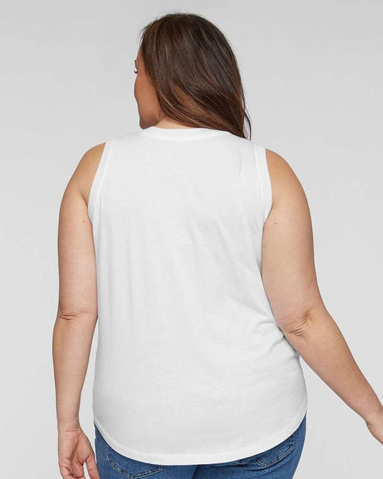 LAT 3892 - Tanque Jersey Fino Relajado Curvy para Mujer