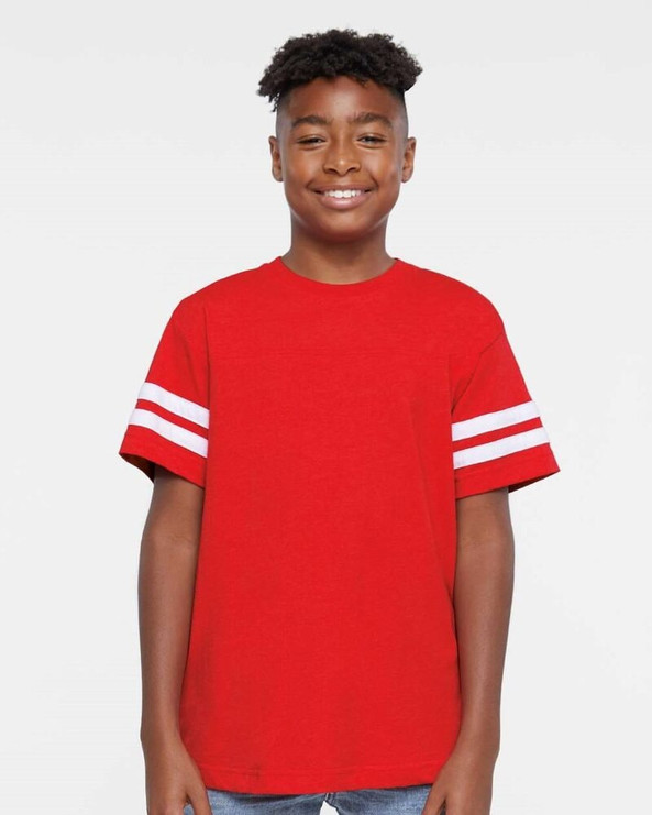 LAT 6137 - Youth Vintage Football T-Shirt