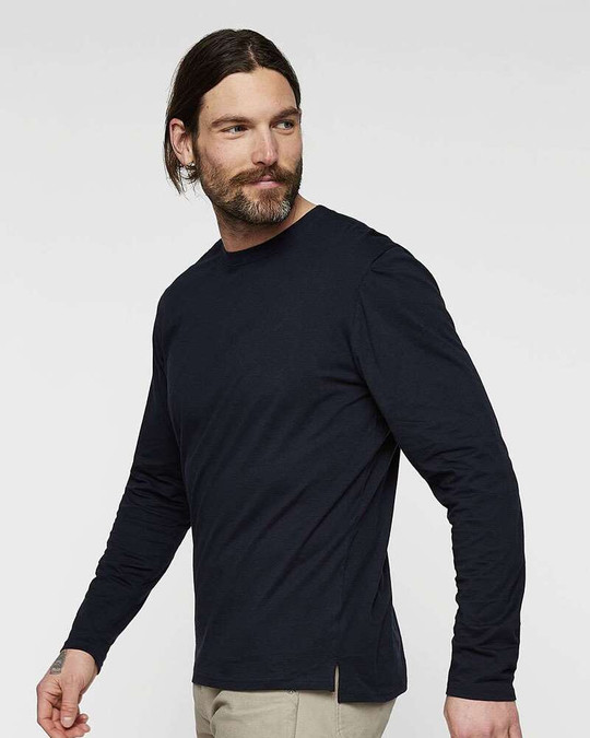 LAT 6918 - Camiseta de Manga Larga de Jersey Fino para Hombre