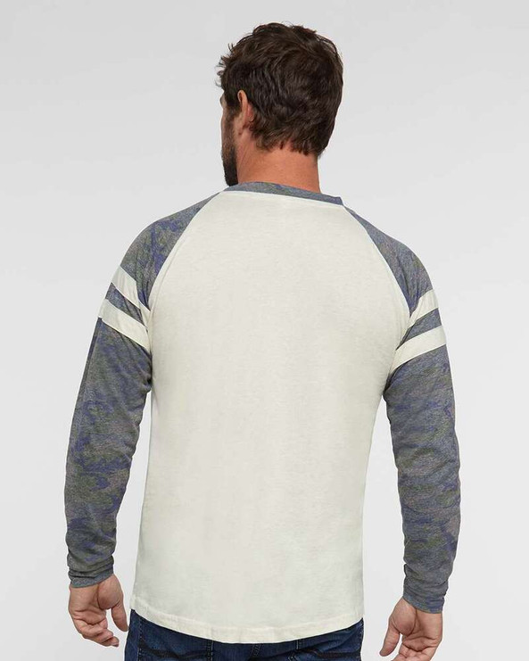 LAT 6934 - Men's Gameday Mash-Up Long Sleeve Fine Jersey T-Shirt