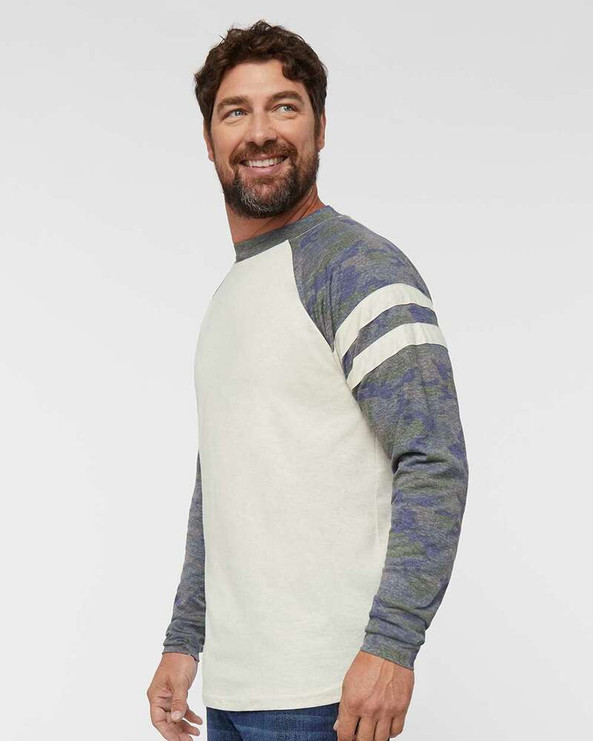 LAT 6934 - Men's Gameday Mash-Up Long Sleeve Fine Jersey T-Shirt