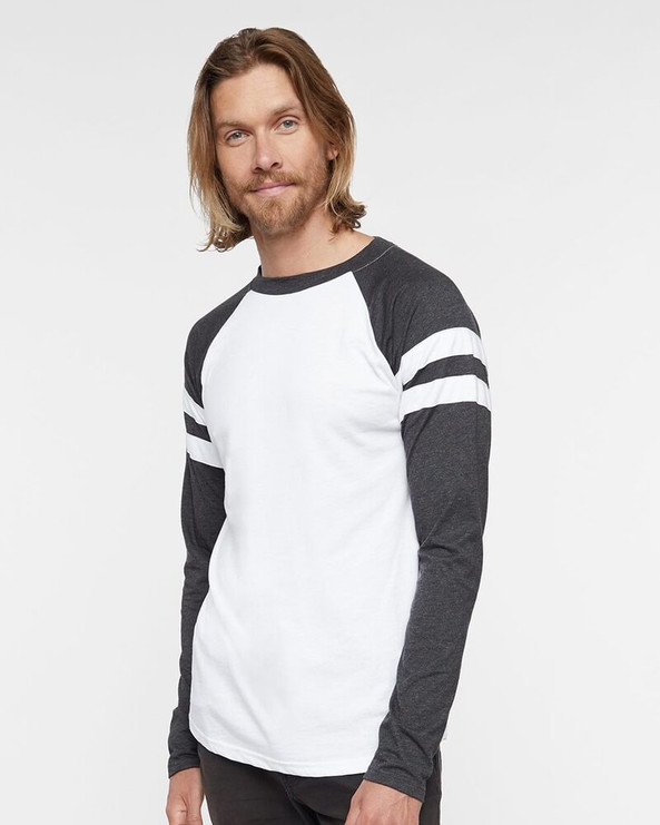 LAT 6934 - Men's Gameday Mash-Up Long Sleeve Fine Jersey T-Shirt