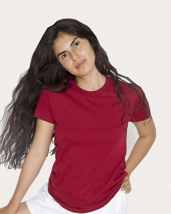 Los Angeles Apparel 21002 - USA-Made Women's Fine Jersey T-Shirt