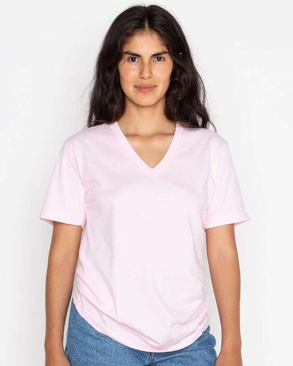 Los Angeles Apparel 24056 - USA-Made Fine Jersey V-Neck T-Shirt