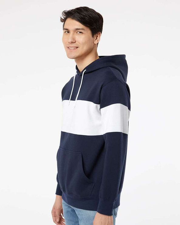 MV Sport 22709 - Classic Fleece Colorblocked Hooded Sweatshirt