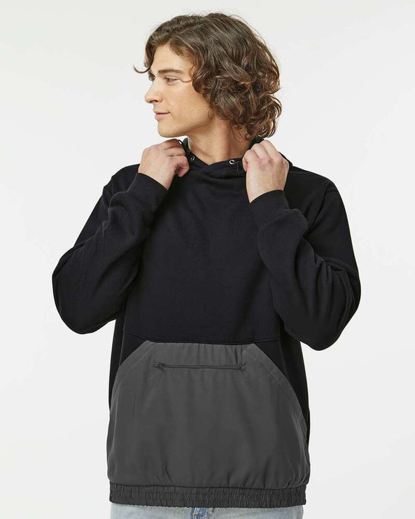 MV Sport 23112 - Mixed Media Hooded Sweatshirt