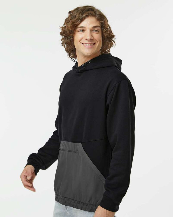MV Sport 23112 - Mixed Media Hooded Sweatshirt