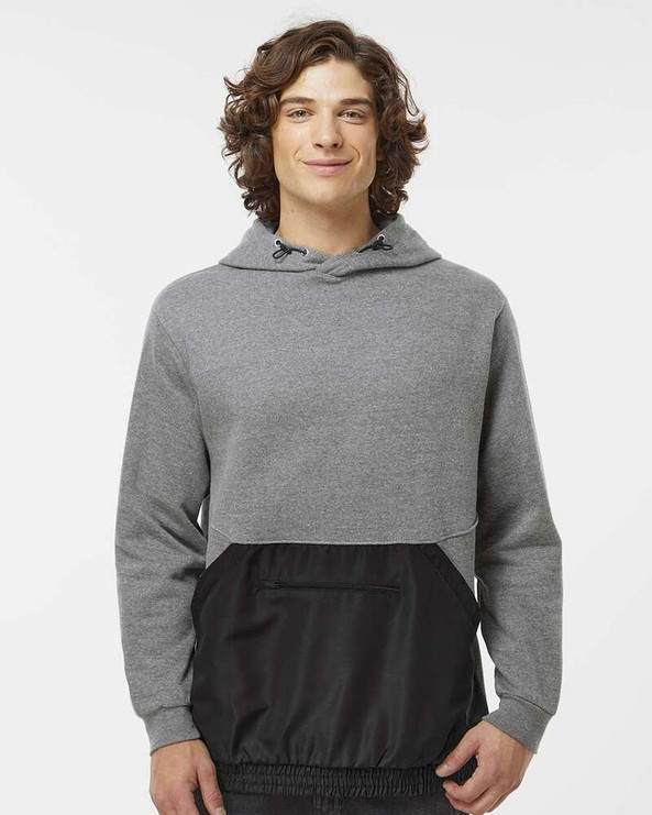 MV Sport 23112 - Mixed Media Hooded Sweatshirt