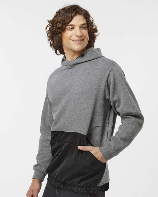 MV Sport 23112 - Mixed Media Hooded Sweatshirt
