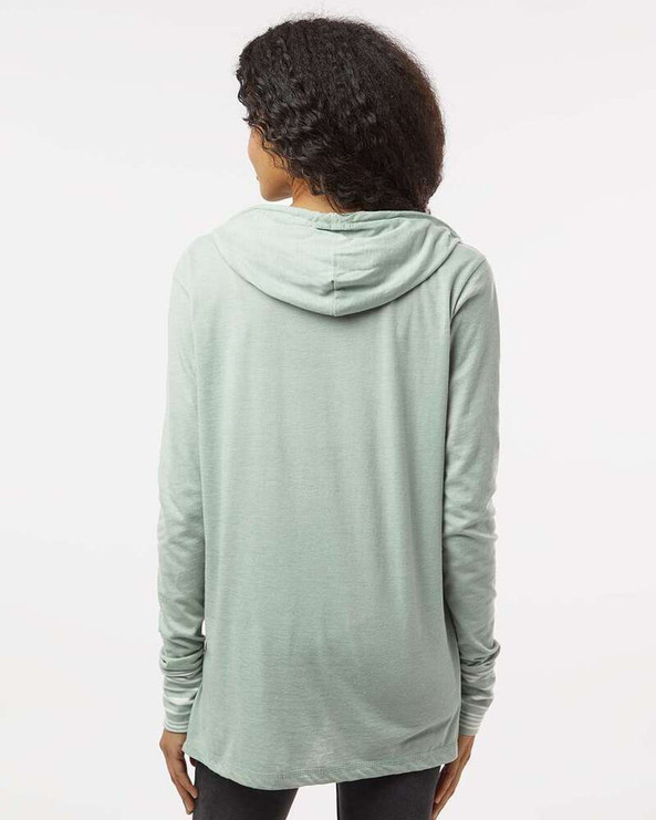 MV Sport W19439 - Women's Heathered Jersey Hooded Tunic