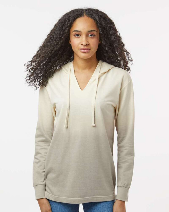 MV Sport W20185 - Women's French Terry Ombré Hooded Sweatshirt