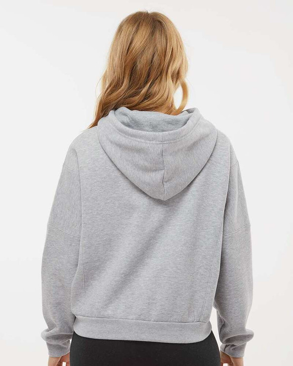 MV Sport W21751 - Women's Sueded Fleece Crop Hooded Sweatshirt