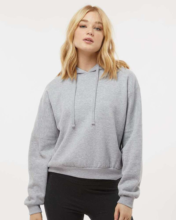 MV Sport W21751 - Women's Sueded Fleece Crop Hooded Sweatshirt
