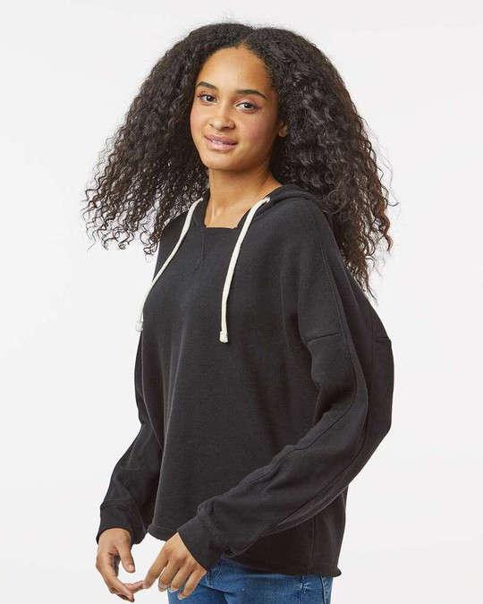 MV Sport W23101 - Sudadera con capucha corta de forro polar Angel para mujer