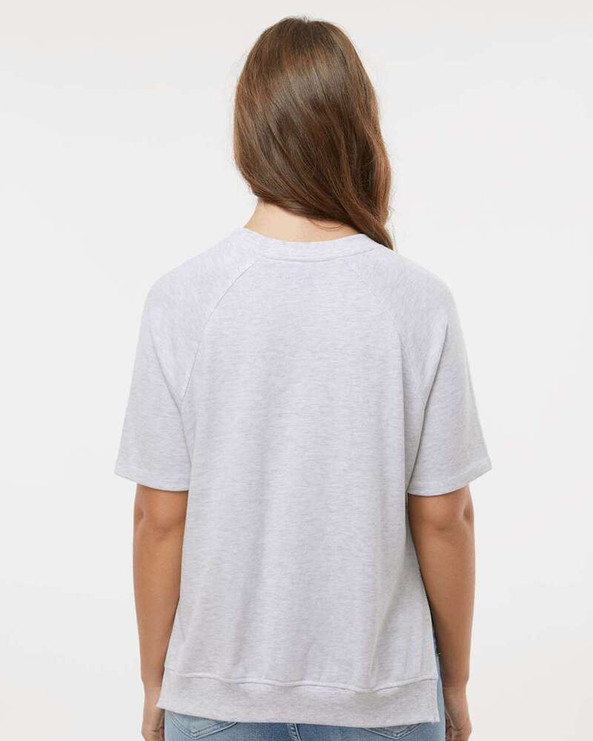 MV Sport W23711 - Women's French Terry Short Sleeve Crewneck Pullover
