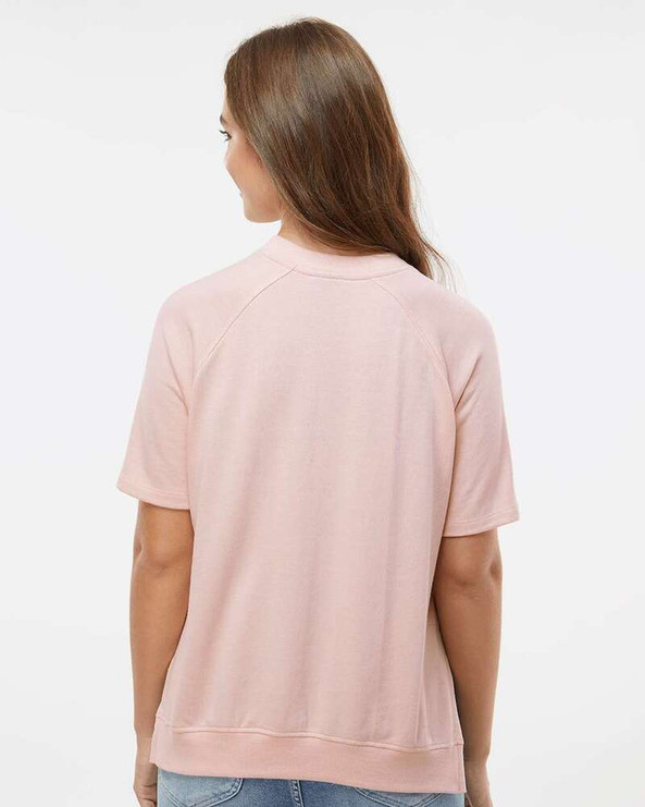 MV Sport W23711 - Women's French Terry Short Sleeve Crewneck Pullover